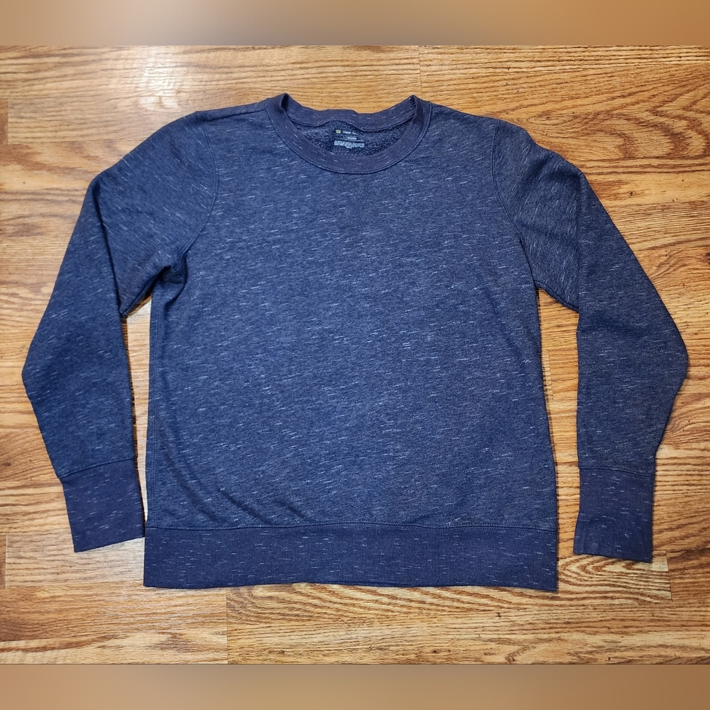 Tek Gear Long Sleeve Pullover Sweatshirt Women’s Size L Marled Blue